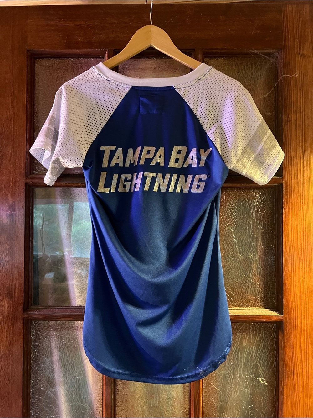 NHL Blue & White Tampa Bay Lightning Women's V-Neck Jersey - Picture 2 of 2